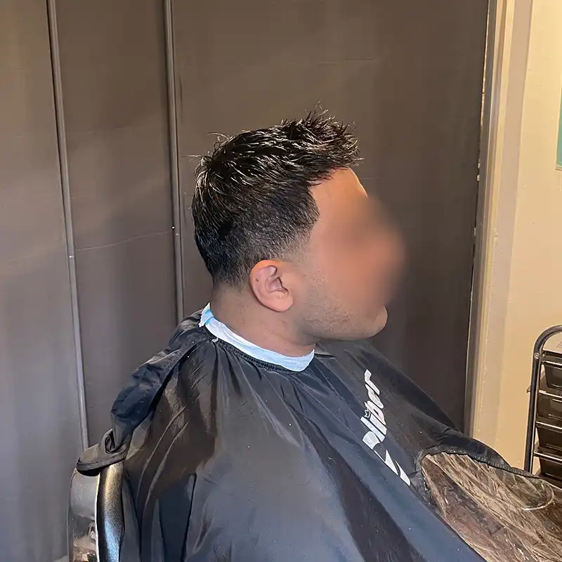 straight hair system after